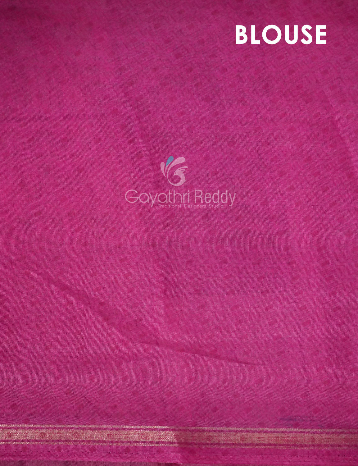 Rama Green Printed Semi Chanderi Saree By Gayathri Reddy Designer Studio