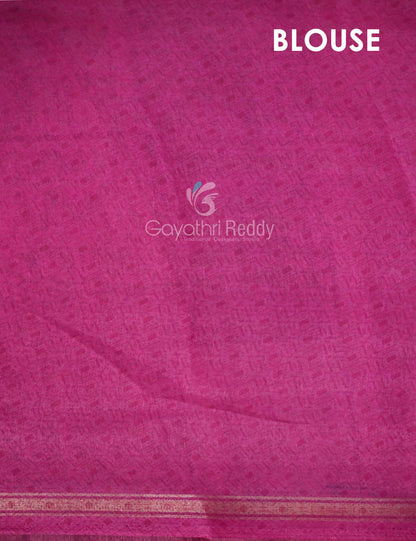 Rama Green Printed Semi Chanderi Saree By Gayathri Reddy Designer Studio