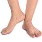 AanyaCentric Silver Plated Traditional Anklets Payal - Classic and Stylish for Women and Girls