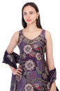 Jaitra Apparels Purple Embroidered Muslin Fabric Kurta Set With Dupatta