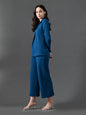 Myshka Women's Blue Everyday Lounge Set