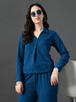Myshka Women's Blue Everyday Lounge Set