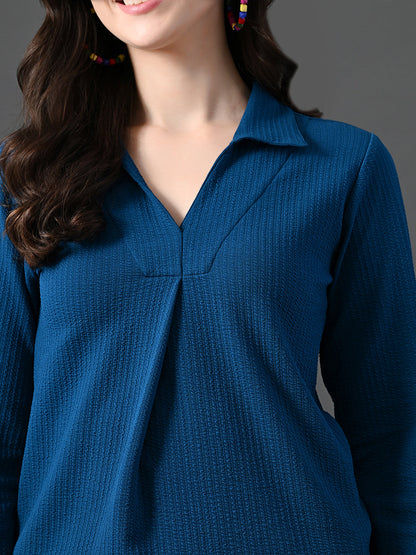 Myshka Women's Blue Everyday Lounge Set
