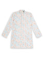 Chilins Ethnic Wear Stylish Printed Embroidery blue Kurta for Boys