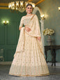Myra Beige Georgette Embroidered Designer Lehenga