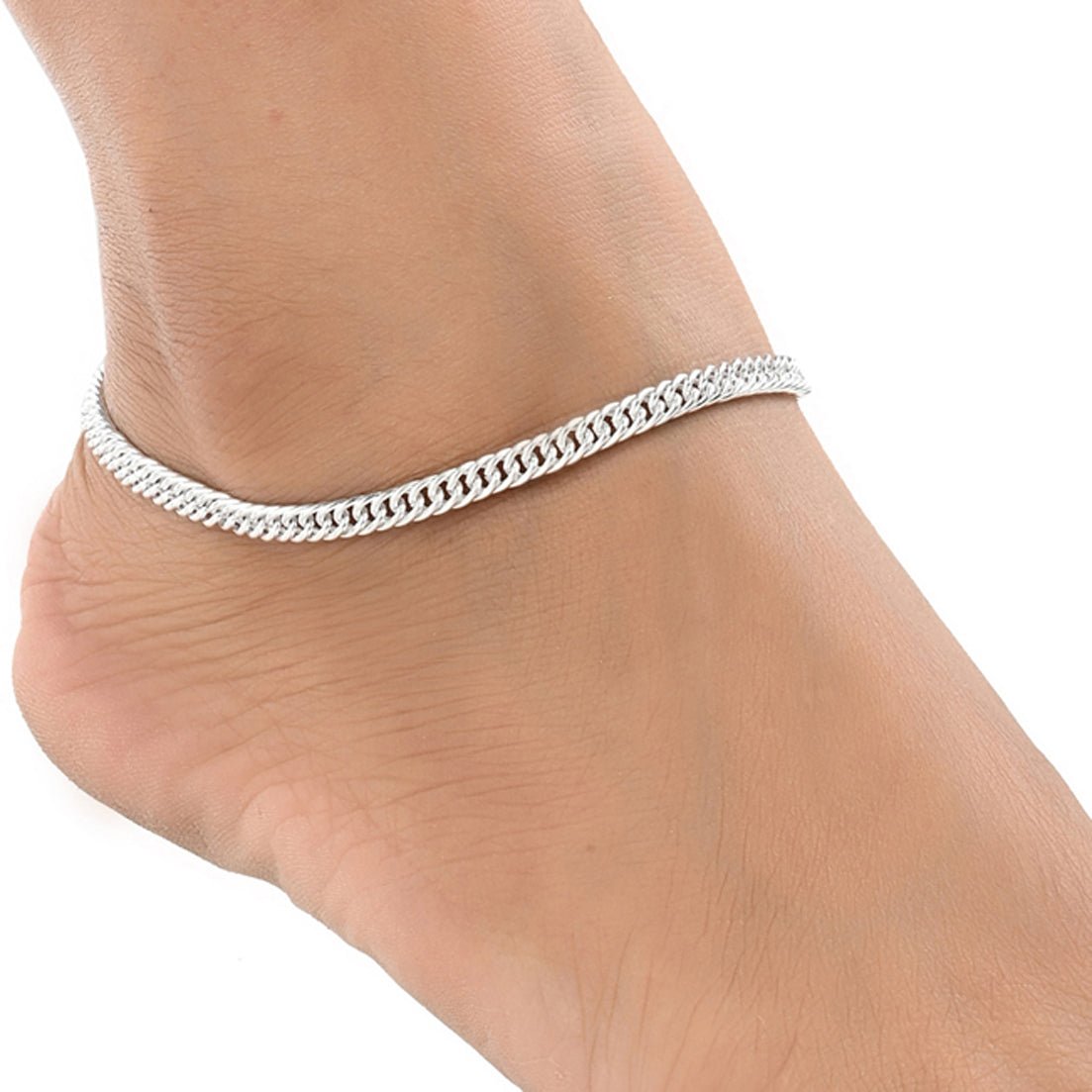 AanyaCentric Silver Plated Traditional Anklets Payal - Classic and Stylish for Women and Girls
