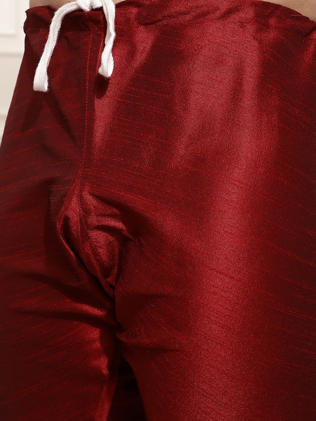 Sojanya Men Maroon Solid Kurta Set & Nehru Jacket