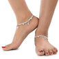 AanyaCentric Silver Plated Traditional Anklets Payal - Classic and Stylish for Women and Girls