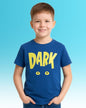 Chilins Round Neck Printed Super Combed Cotton T-shirt Color- Blue