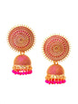 Gold-Polished Alloy Designer Brass Jhumki Earrings - The Pari