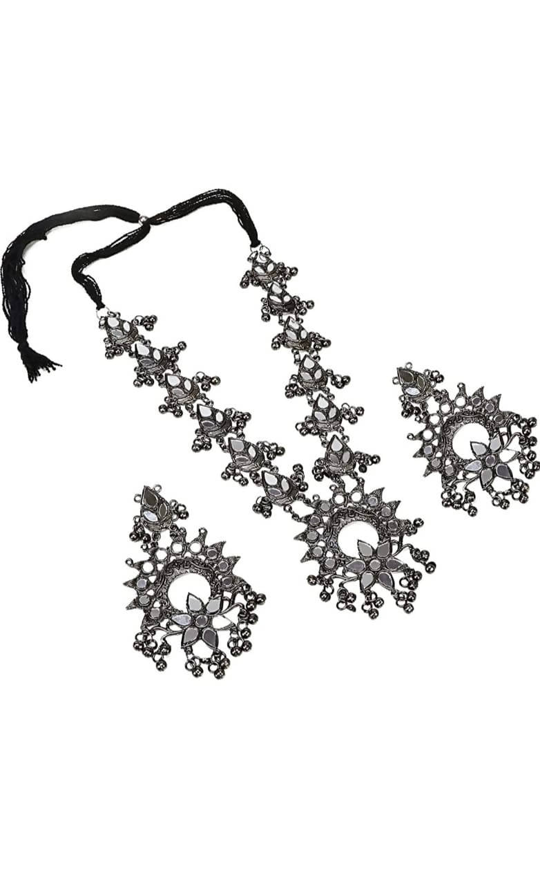 Mominos Fashion Traditional Mirror Design Necklace Set Mangalsutra