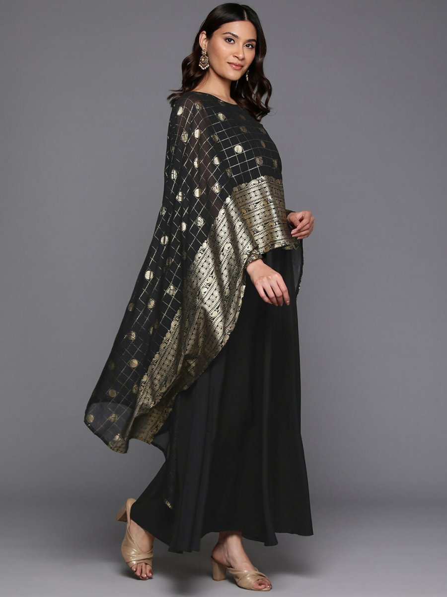 Ahalyaa Women's Traditional wear Ethnic Dress - Black