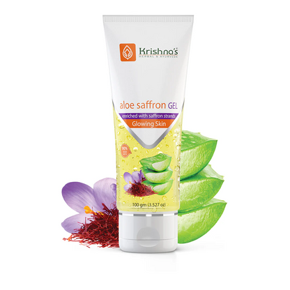 Krishna's Herbal & Ayurveda Aloe Vera Saffron Gel