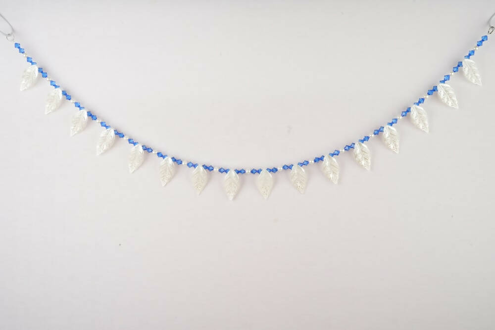 Kundan HandiKrafts White Leaf Beats Thoranna