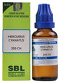 SBL Homeopathy Mercurius Cyanatus Dilution