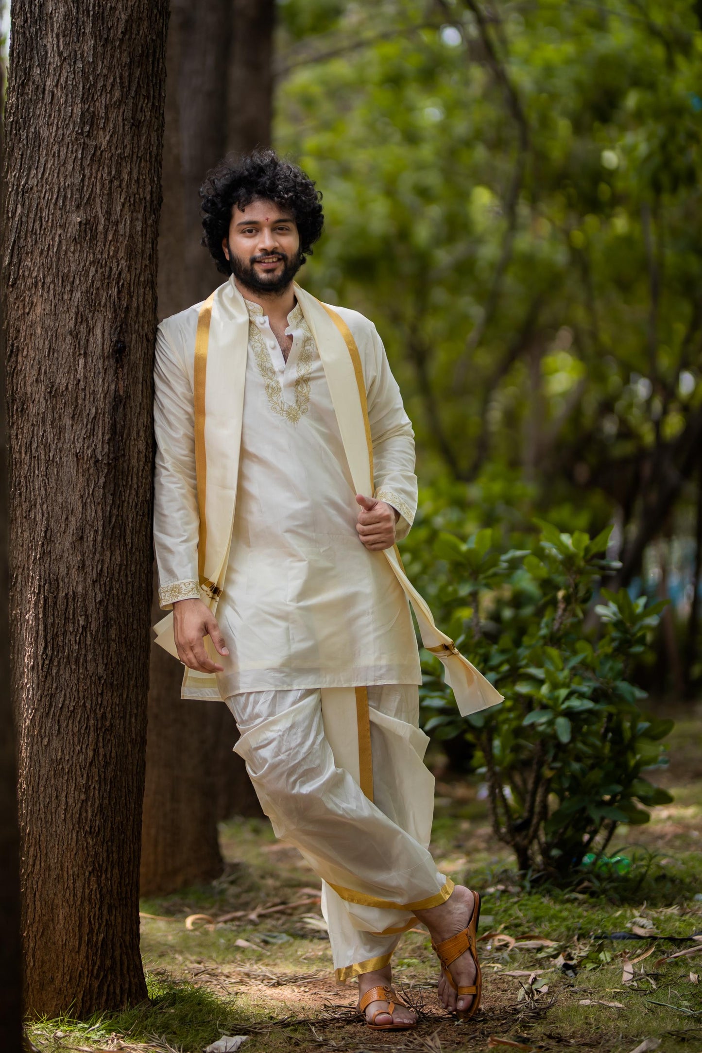 Gleaming Gold Designer Kurta set by Hilo Design