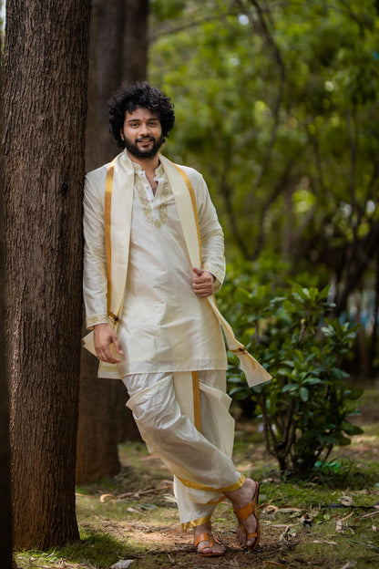 Gleaming Gold Designer Kurta set by Hilo Design