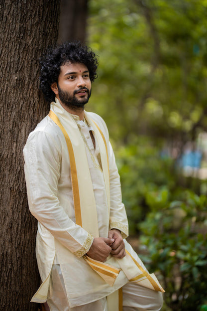 Gleaming Gold Designer Kurta set by Hilo Design