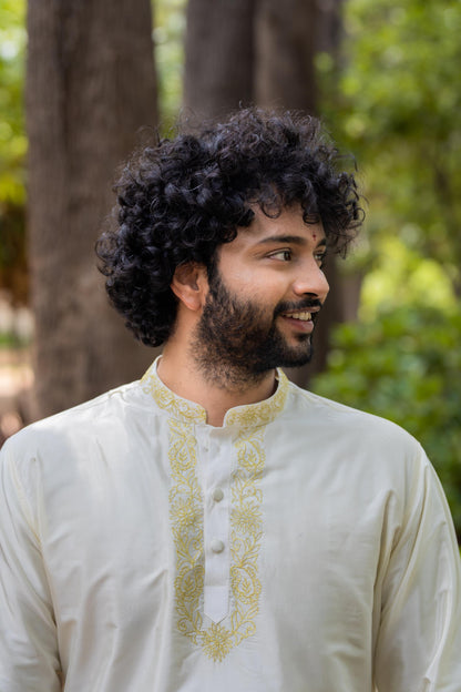 Gleaming Gold Designer Kurta set by Hilo Design