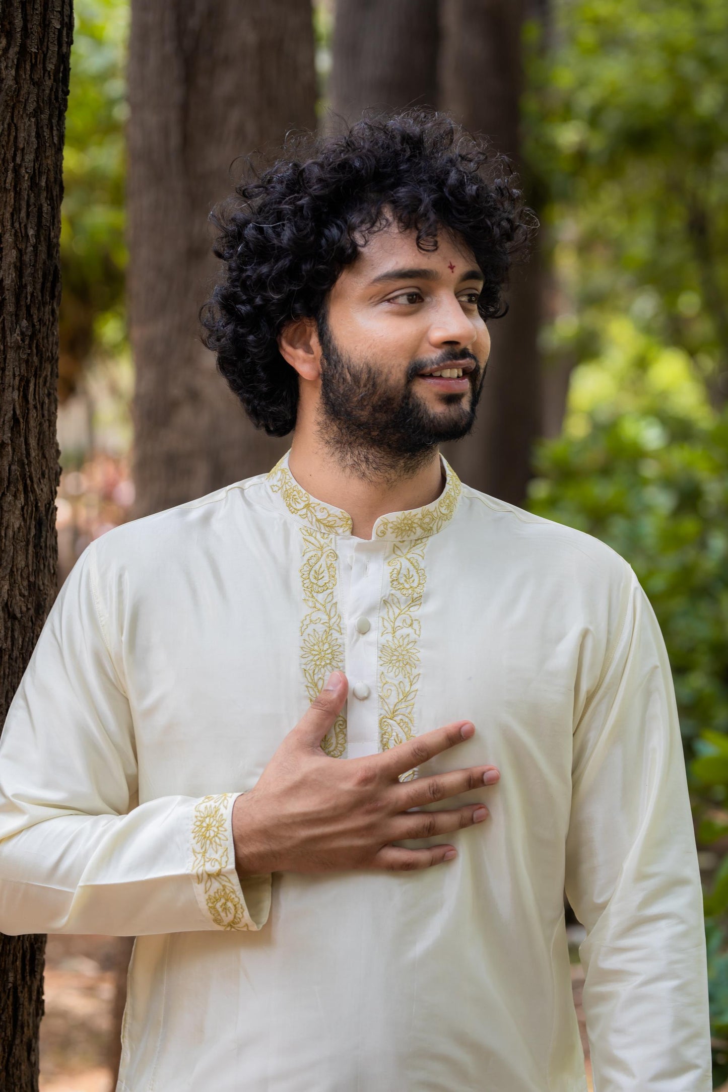 Gleaming Gold Designer Kurta set by Hilo Design