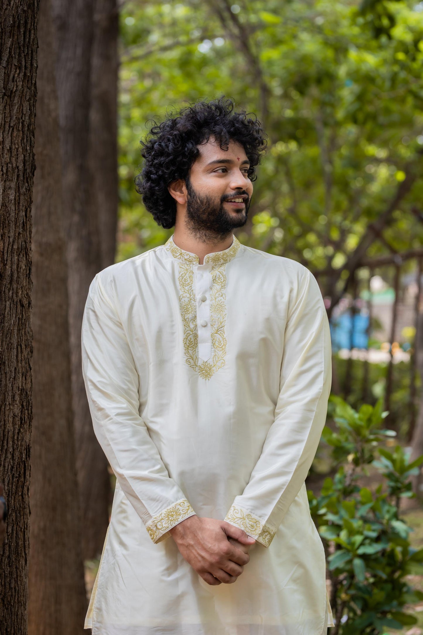 Gleaming Gold Designer Kurta set by Hilo Design