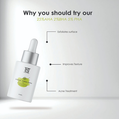 The Body Temple 25% AHA + 2% BHA & 5% PHA Peeling Solution for Face