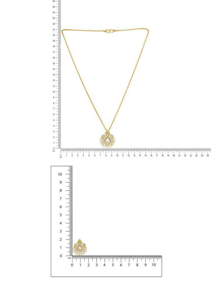 Kundan Antique Finish Earrings and Necklace set - Ruby Raang