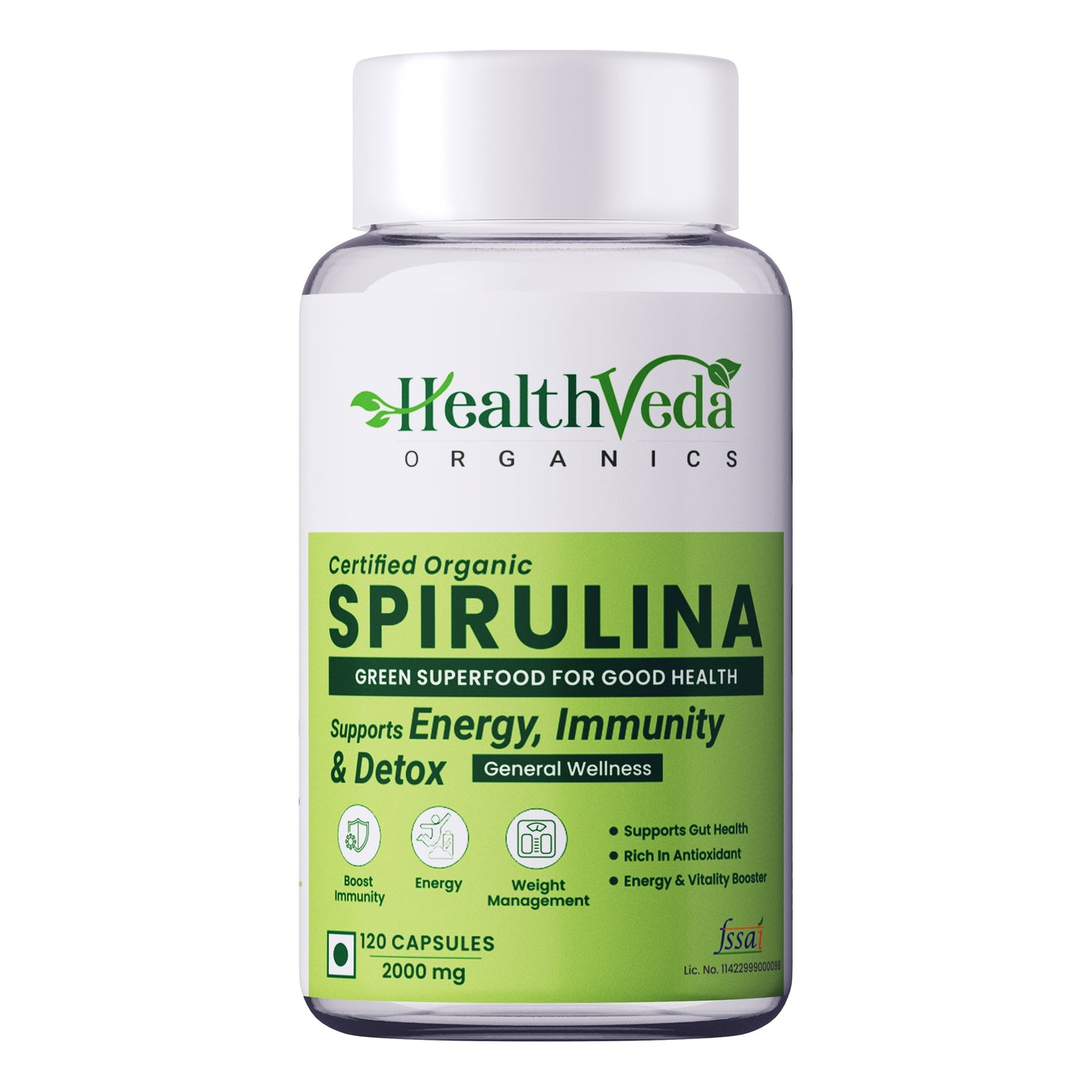 Health Veda Organics Spirulina Capsules