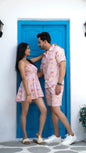 Noroke Sustainable fabric | Linen Cotton Linen White Floral Couple Co-ord Set
