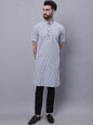 Even Apparels Multi Pure Cotton Short Sleeves Kurta With Band Collar
