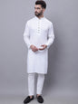 Even Apparels White Pure Cotton Kurta With Band Collar
