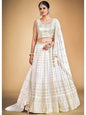 Myra White Georgette Real Georgette Lehenga Choli