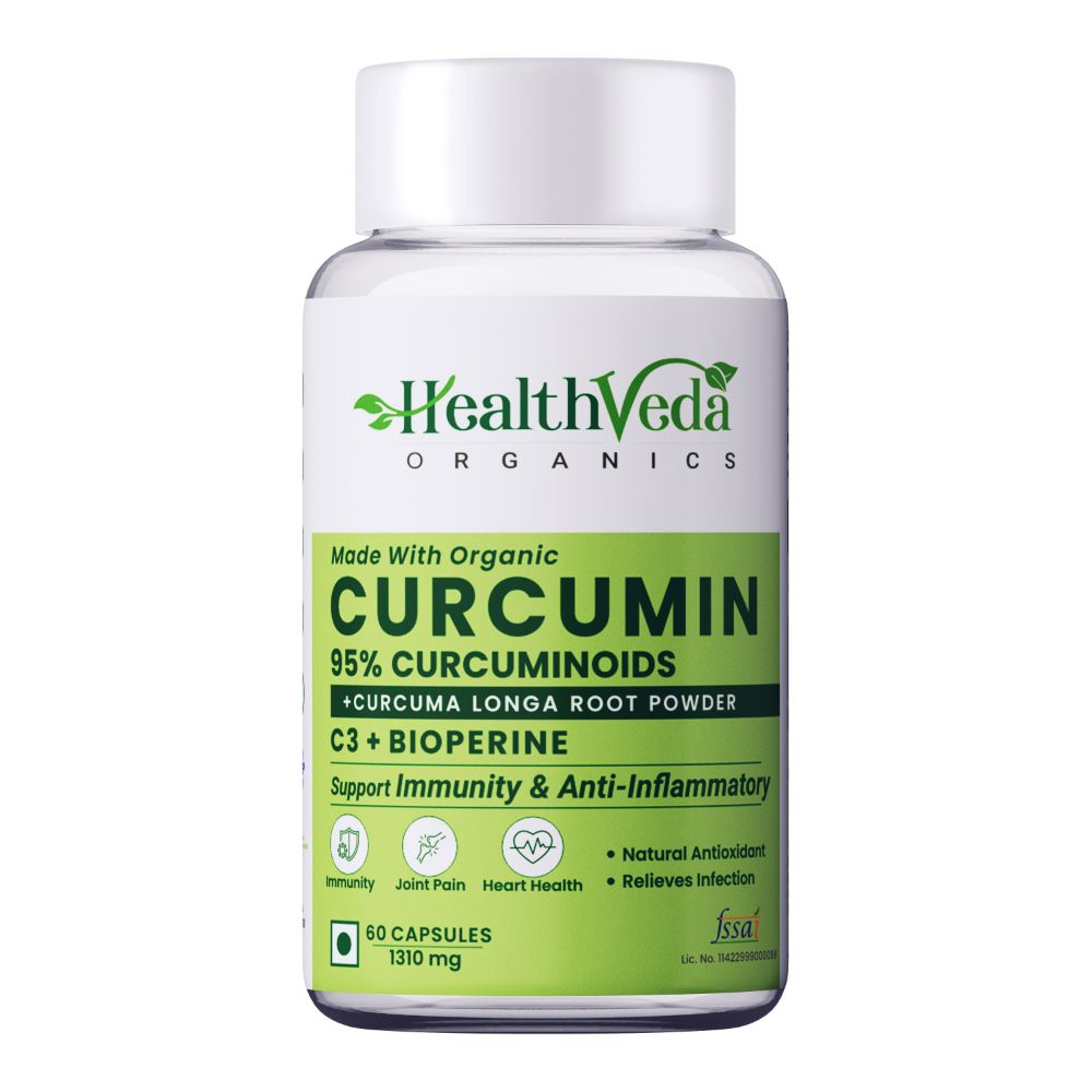 Health Veda Organics Curcumin C3 + Bioperine Capsules