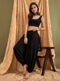 InWeave Black Solid Harem Pant