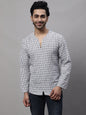 Even Apparels Multi Pure Cotton Open Neck Kurta