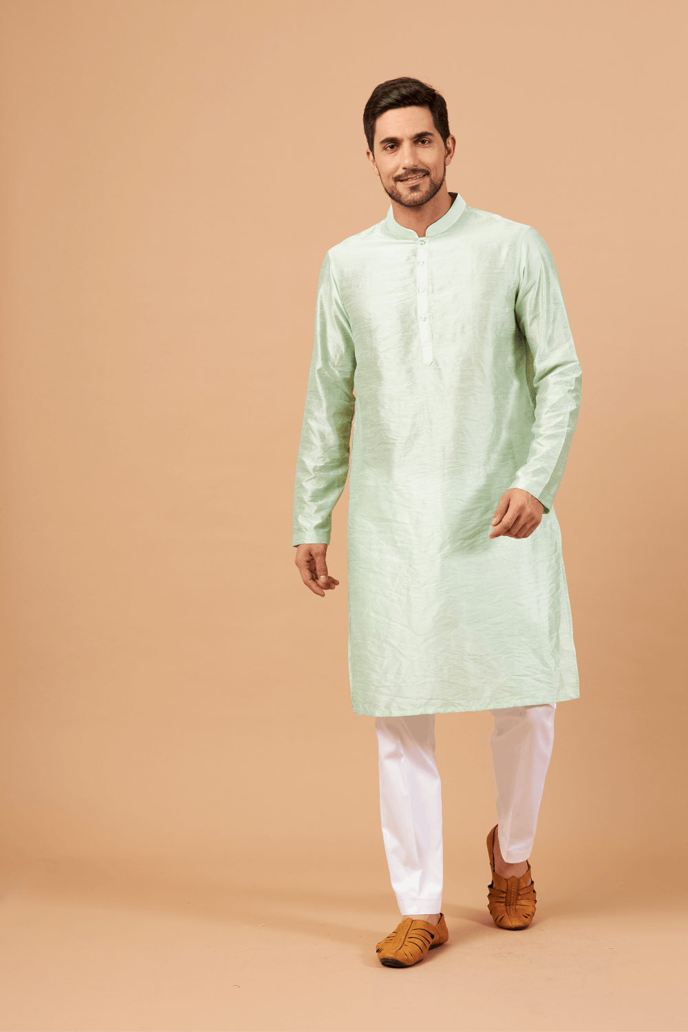 Pastel Green Kurta by Hilo Design