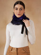 InWeave Women's Purple Black Fur Neckpiece