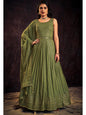 Myra Green Real Georgette Designer Gown Style Suit