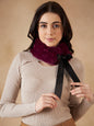 InWeave Women's Burgundy Fur Neckpiece