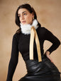 InWeave Women's Pure White Fur Neckpiece