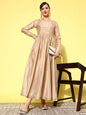 Ahalyaa Floral Embroidered A-Line Maxi Dress
