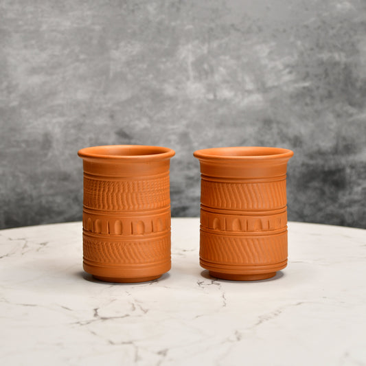 Sowpeace Premium Set of 2 Unglazed Terracotta tumbler
