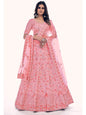 Myra Pink Soft Net Embroidered Designer Lehenga Choli