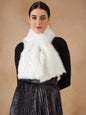 InWeave Women's Pure White Faux Fur Neck Warmer