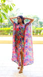 Noroke Sustainable fabric | Bemberg Abstract Printed Shirt Style Kaftan