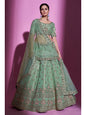 Myra Pista Green Gota Silk Embroidered Designer Lehenga Choli