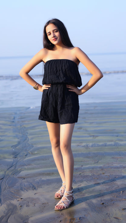 Noroke Cotton Crepe Crinkled Play Suit