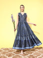 Ahalyaa Floral Printed Maxi Ethnic Dress