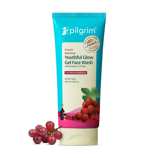 Pilgrim French Red Vine Face Wash with Vitamin C & Aloe For Anti Ageing & Dark Spots