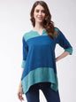 InWeave Women's Peacock Blue Top